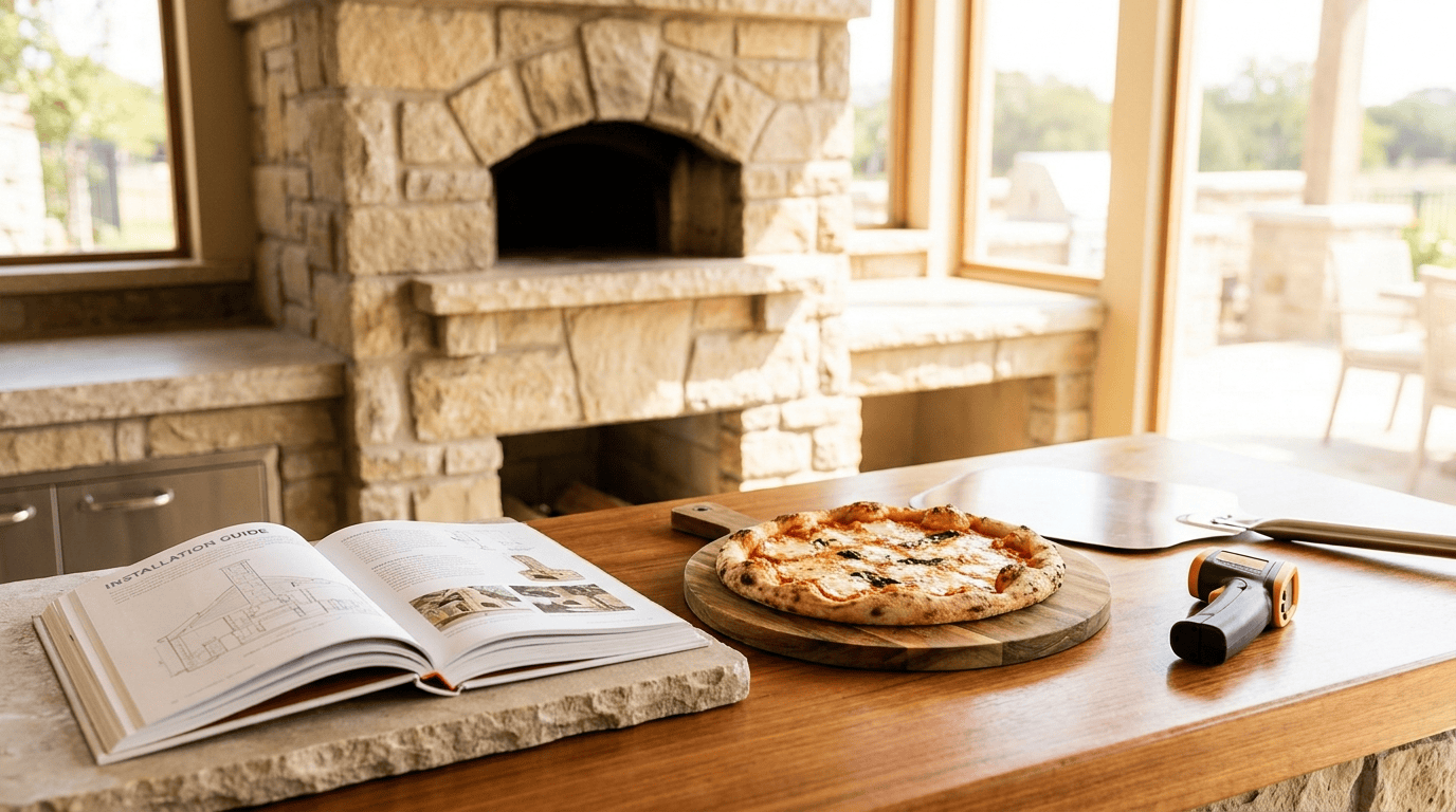 built-in pizza oven installation