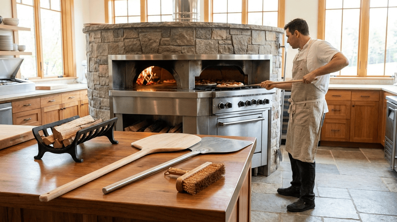 wood and gas combo pizza oven accessories