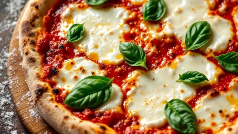 elevated pizza with mozzarella